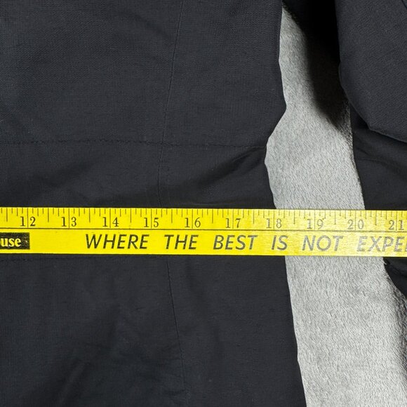 Eddie Bauer Women’s Medium Black Water Repellent Trench Coat Button Front - Picture 14 of 16